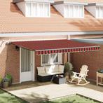 vidaXL Inklapbaar Zonnescherm met Oranje en bruin 450 × 300, Tuin en Terras, Zonneschermen, Verzenden, Nieuw
