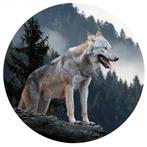 Behangcirkel Grijze Wolf, Nieuw, Verzenden