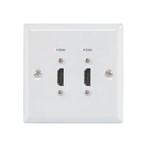 AV:link HDMI Wand Aansluitpaneel 86x86mm - 2x HDMI - Wit, Verzenden, Nieuw