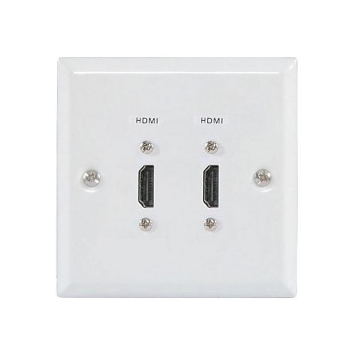 AV:link HDMI Wand Aansluitpaneel 86x86mm - 2x HDMI - Wit, Doe-het-zelf en Verbouw, Elektra en Kabels, Nieuw, Verzenden