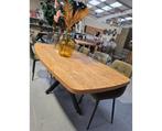Eettafel Sophie HPL mangohout Deens ovaal 160x90 cm -, Huis en Inrichting, Tafels | Eettafels, Ophalen of Verzenden, Nieuw