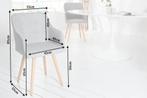 Retro design stoel SCANDINAVIA MEESTERSTUK lichtgrijs met, Huis en Inrichting, Stoelen, Ophalen of Verzenden, Nieuw