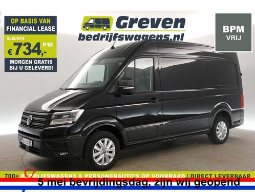 Volkswagen Crafter 2.0 TDI DSG HIGHLINE EXCLUSIVE L3 €734pm, Auto's, Bestelauto's, Automaat, Diesel, Zwart, Volkswagen, Verzenden