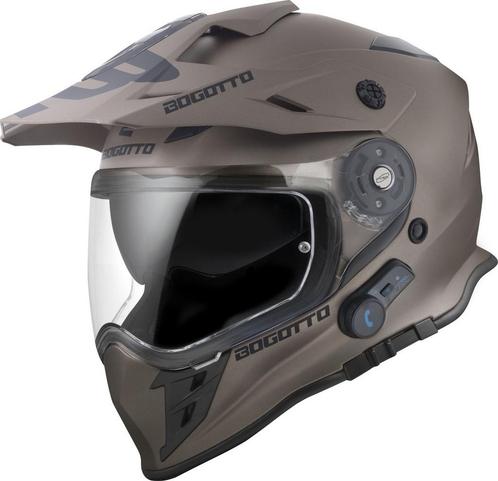 Bogotto H331 BT Bluetooth Bruin Enduro Helm, Motoren, Kleding | Motorhelmen, Offroadhelm, Heren, XS, Nieuw met kaartje, Overige merken