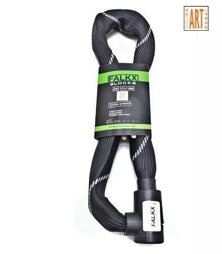 Kettingslot Falkx Viking 8/1100 - Zwart - ART2, Fietsen en Brommers, Fietsaccessoires | Fietssloten, Nieuw, Verzenden