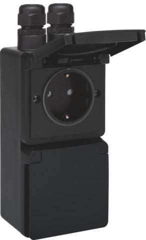 Niko Hydro IP55 Dubbele Verticale Stopcontact Met, Doe-het-zelf en Verbouw, Elektra en Kabels, Overige typen, Nieuw, Verzenden