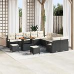 vidaXL 13-delige Tuinbankenset met kussens poly rattan, Verzenden, Nieuw, Rotan