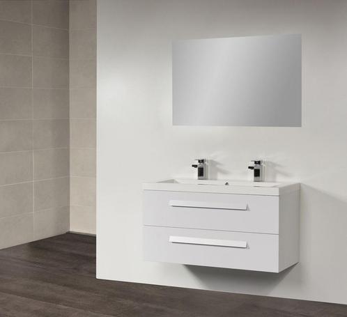 Badkamermeubel Exclusive Foggia 100 cm Wit, Doe-het-zelf en Verbouw, Sanitair, Bad, Nieuw, Ophalen of Verzenden
