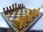 XXL jeu déchecs en bois sculpté avec échiquier coffret King