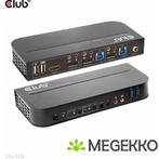 CLUB3D DisplayPort/HDMI KVM Switch For Dual DisplayPort 4K, Verzenden, Nieuw