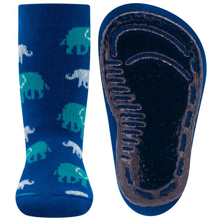 Antislipsok Ewers Helderblauw met Olifanten in Turquoise en, Kinderen en Baby's, Babykleding | Schoentjes en Sokjes, Nieuw, Ophalen of Verzenden