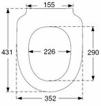 Pressalit 300 + Closetzitting Soft-Close Wit, Doe-het-zelf en Verbouw, Sanitair, Nieuw, Ophalen of Verzenden