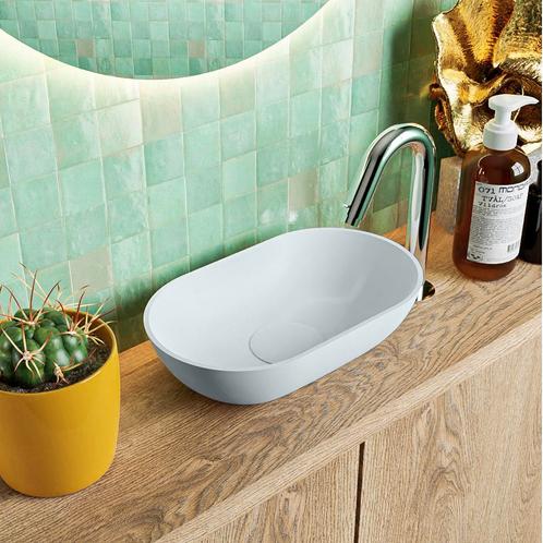 MONDIAZ POOLE solid surface opzetkom kleur Clay | Clay., Doe-het-zelf en Verbouw, Sanitair, Overige typen, Nieuw, Ophalen of Verzenden