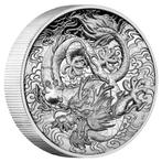 Chinese Myths and Legends Single Dragon 2 oz 2021 Proof High, Verzenden, Oost-Azië, Losse munt, Zilver
