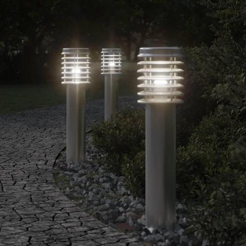 vidaXL Buitenvloerlamp 60 cm roestvrijstaal zilverkleurig, Tuin en Terras, Buitenverlichting, Nieuw, Verzenden