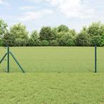 vidaXL Gelaste Draadhek met 7 Palen Groen 0.6x10 m Staal, Tuin en Terras, Verzenden, Nieuw, IJzer
