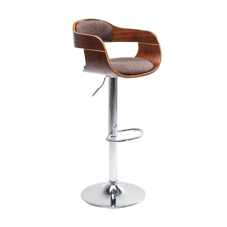 *WOONWINKEL* Kare Design Monaco Bruine Barkruk, Huis en Inrichting, Barkrukken, Nieuw, Hout, Verzenden