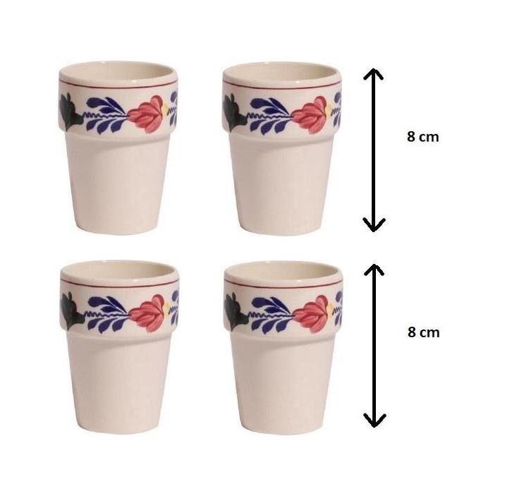 Boerenbont Boerenbont Kindermelkbeker hoogte 8 cm set van 4, Huis en Inrichting, Keuken | Servies, Nieuw, Verzenden