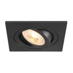 SLV NEW TRIA inbouw spot vierkant GU10 mat zwart - 75mm, Verzenden, Nieuw, Trendy verlichting