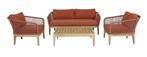 Stoel-bank Loungeset Palolo Acacia Terracotta- The Outsider, Verzenden, Nieuw