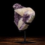Amethist en Calciet - TOPKWALITEIT Geode - Hoogte: 171 mm -, Verzamelen, Mineralen en Fossielen