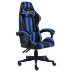 vidaXL Racestoel kunstleer zwart en blauw, Huis en Inrichting, Verzenden, Nieuw