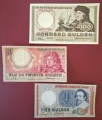 Nederland. - 3 bankbiljet Gulden (100 gulden Erasmus 1953;