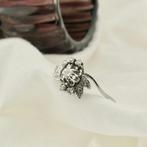 Witgouden ring met diamant 0,15 ct., Gebruikt, Overige kleuren, 19 tot 20, Ophalen of Verzenden