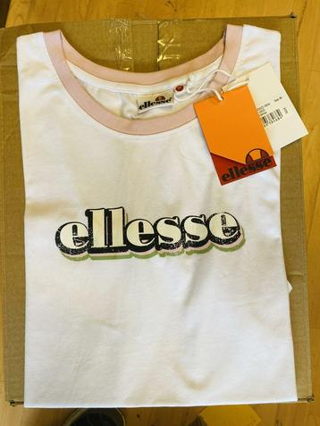 ellesse T-Shirt Ring Logo (Wit Roze) Maat: Medium beschikbaar voor biedingen