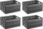 Sunware Square Vouwkrat Antraciet 32 liter 49x36xH24.5cm Set, Ophalen of Verzenden, Nieuw