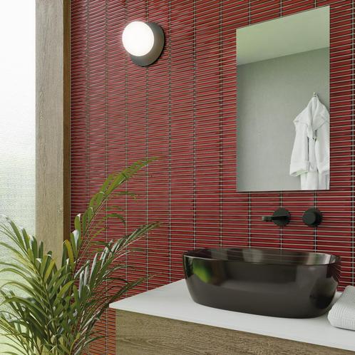 Mozaïek Stardos Bars 12.5x25 cm Glossy Red (Prijs per M2), Doe-het-zelf en Verbouw, Sanitair, Ophalen of Verzenden