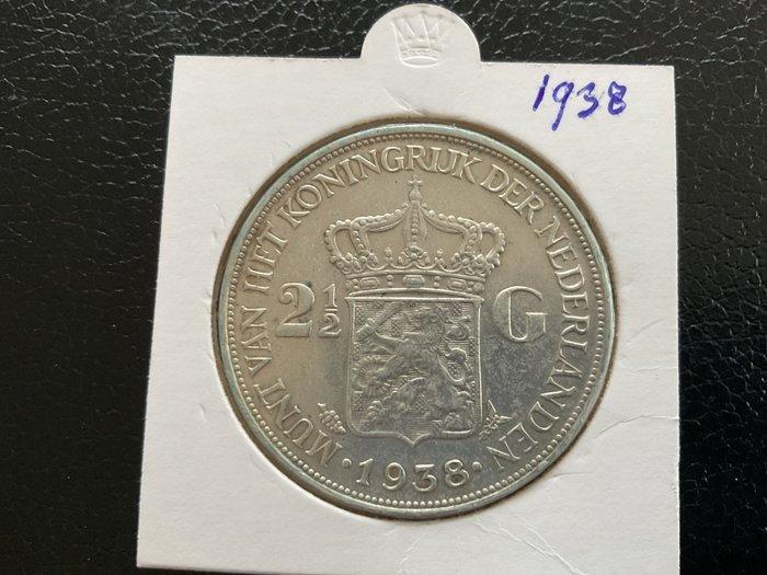 Nederland. Wilhelmina. 2 1/2 Gulden 1938 (Zonder, Postzegels en Munten, Munten | Nederland