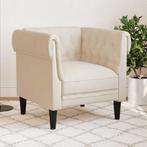 vidaXL Fauteuil Chesterfield-stijl linnen, Verzenden, Nieuw, Eenpersoons, Stof