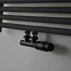 Radiator Onderblok Wiesbaden Haaks Rechts Mat Zwart (Voor, Doe-het-zelf en Verbouw, Verwarming en Radiatoren, Ophalen of Verzenden