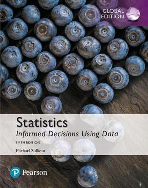 9781292157115 Statistics: Informed Decisions Using Data, ..., Boeken, Schoolboeken, Zo goed als nieuw, Verzenden