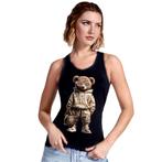 Dames Top LB Beer, Kleding | Dames, Tops, Verzenden, Zwart, Nieuw, Zonder mouw