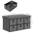 Gestoffeerde Schoenenbank, 6 Schoenenvakken, MDF-Frame, Linn, Huis en Inrichting, Kasten | Schoenenkasten, Verzenden, Nieuw