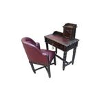 Secretaire (2) - Hout, Leder - Schrijfbureau met bureaublad