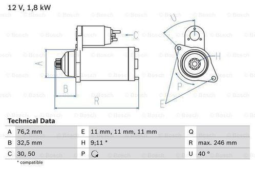 Startmotor / Starter VOLKSWAGEN TRANSPORTER T4 (2.5 TDI), Auto-onderdelen, Motor en Toebehoren, Nieuw, Ophalen of Verzenden