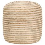 vidaXL Poef handgemaakt 40x45 cm jute, Huis en Inrichting, Banken | Voetenbanken en Poefen, Verzenden, Nieuw