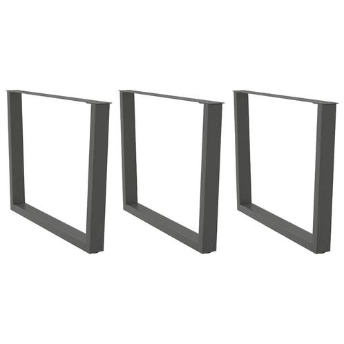 vidaXL Eettafelpoten 3 st V-vormig 100x(72-73,3) cm staal, Huis en Inrichting, Tafelonderdelen, Nieuw, Verzenden