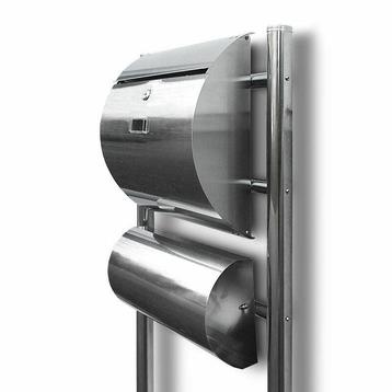 Staande brievenbus - Met losse krantenrol - RVS beschikbaar voor biedingen