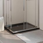 vidaXL Douchebak rechthoekig 80x100 cm ABS zwart, Doe-het-zelf en Verbouw, Sanitair, Verzenden, Nieuw