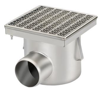 Afvoerput | Industrieel | RVS | 250 x 250 mm HorecaTraders, Zakelijke goederen, Horeca | Meubilair en Inrichting, Verzenden