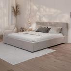Gestoffeerd Bed Salerno - Corduroy - 180x200cm - Taupe, Verzenden, Nieuw