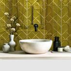 Zelfklevende Mozaïek Tegel - Afimera Gold Glass - Goud -, Ophalen of Verzenden, Nieuw