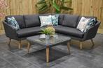 Milano Loungeset Hoekbank Lage Tafel Anthracite SHOWROOMMOD, 5 zitplaatsen, Bank, Nieuw, Ophalen of Verzenden