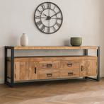 Tv-meubel Mangohout Britt 190 cm, Huis en Inrichting, Kasten | Televisiemeubels, Verzenden, 150 tot 200 cm, Nieuw, Minder dan 100 cm