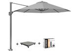 Voyager T1 zweefparasol 300x200 cm lichtgrijs met 75KG voet, Tuin en Terras, Ophalen of Verzenden, Nieuw