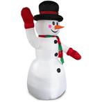 Verlichte Sneeuwpop opblaasbaar met knipperende LEDs 2,4 m, Diversen, Nieuw, Verzenden